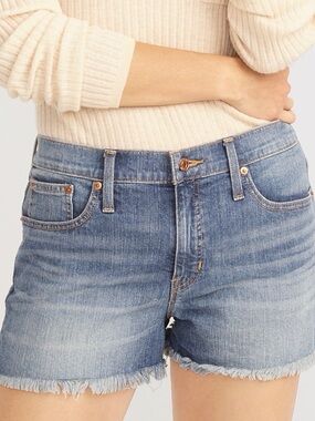 J. Crew Light Blue Frayed Hem Denim Shorts 28